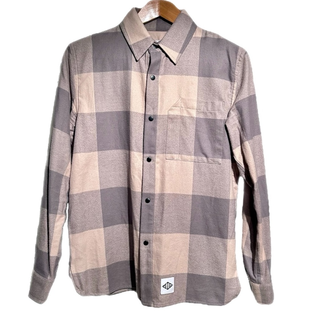 Signature Innovation Group Flannel Shirt Chore Jacket Plaid Small Made In USA